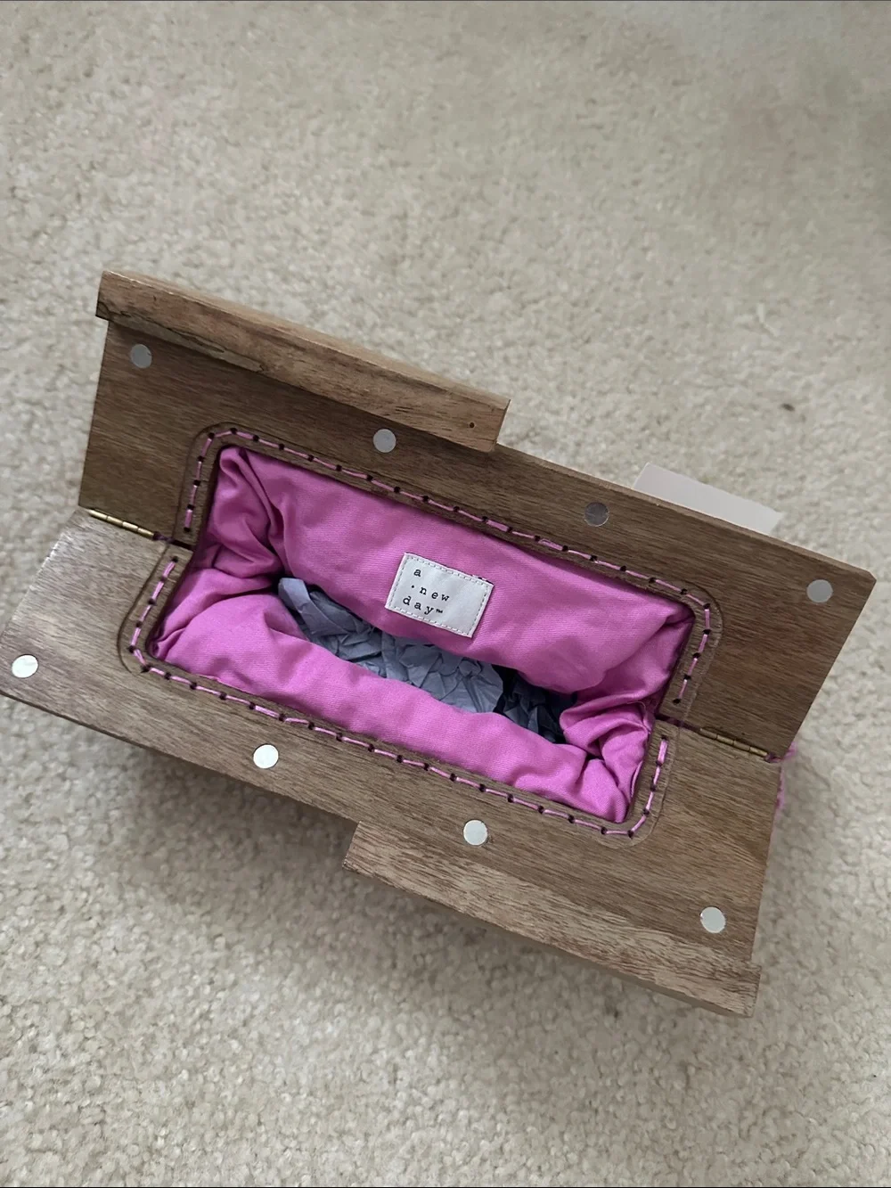 a new day Pink Crochet Clutch Wristlet